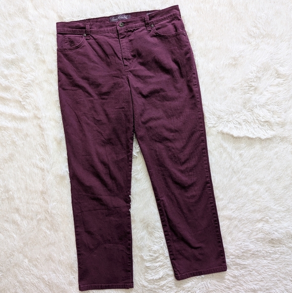 Gloria Vanderbilt Denim - Gloria Vanderbilt Plum Purple High Waisted Denim Amanda Jeans Size 14 Petite
